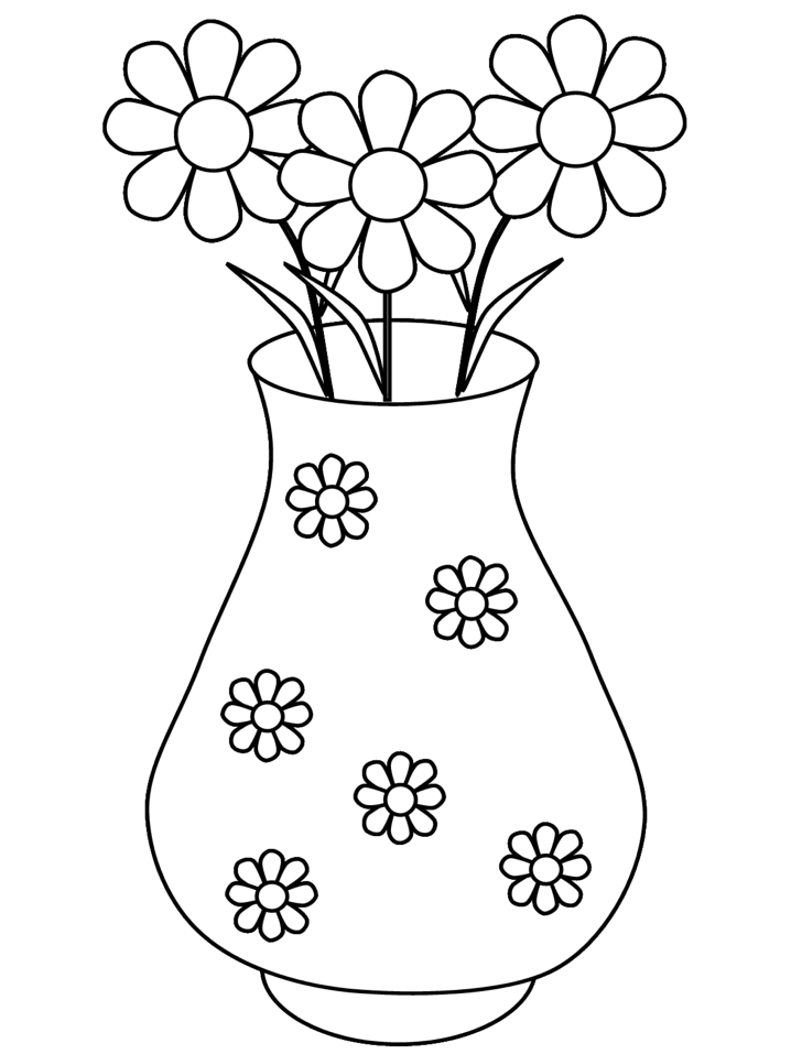 Cartoon Flower Coloring Pages