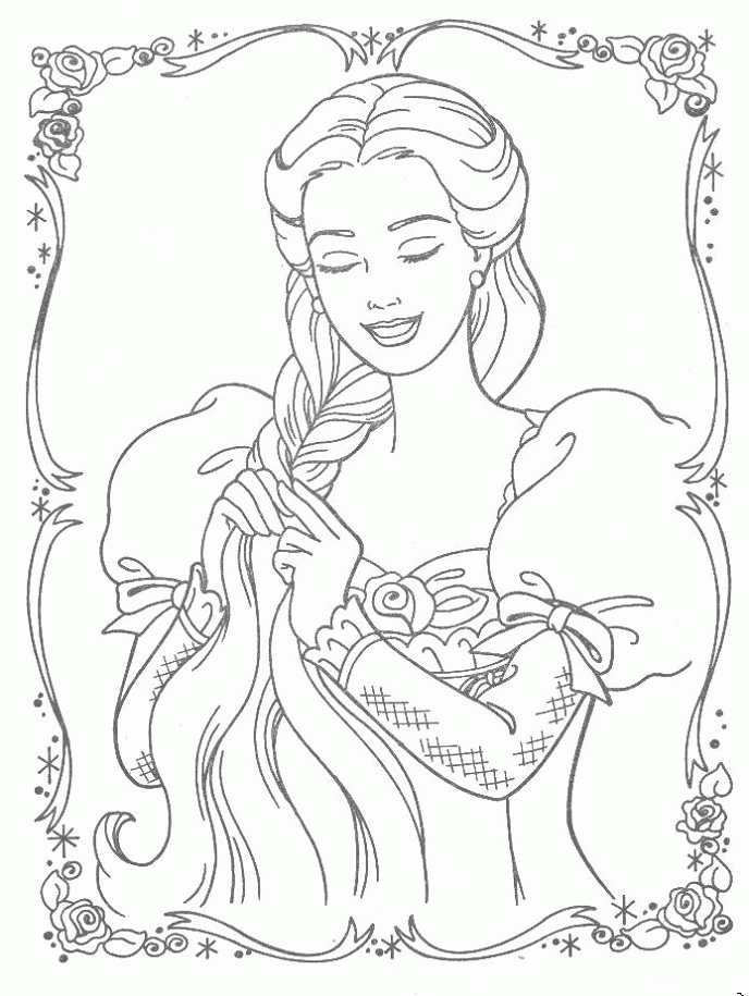 rapunzel coloring tangled coloring pages for girls | Printable 
