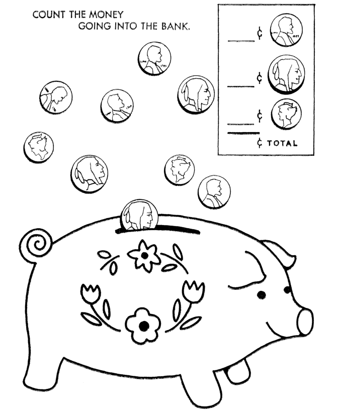 Printable Play Money Purse And Wallet Dollar Bills | Coloring 