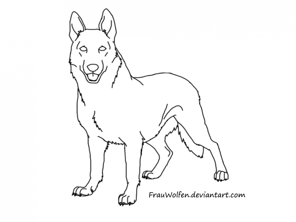 German Shepherd Coloring Pages Free Kids Colouring Pages 258547 