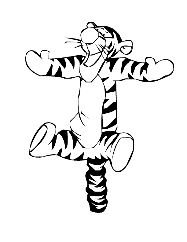 pooh and tiger Colouring Pages