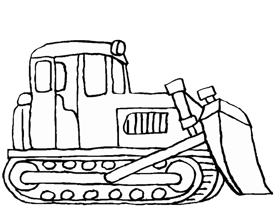 Construction Tools coloring book pages (bulldozers, steam rollers 