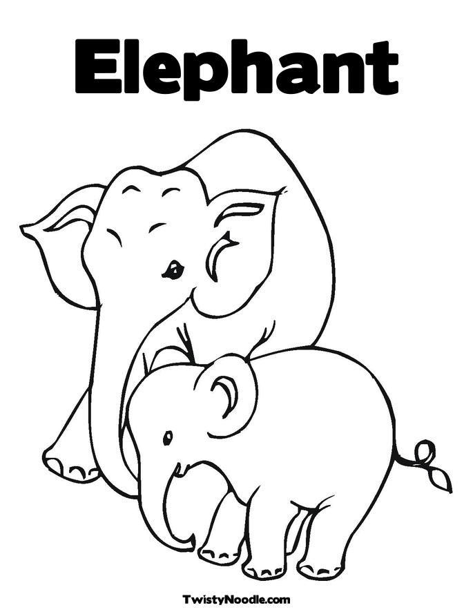 pictures of baby elephant Colouring Pages (page 2)