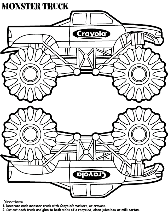 Monster-truck-coloring-2 | Free Coloring Page Site