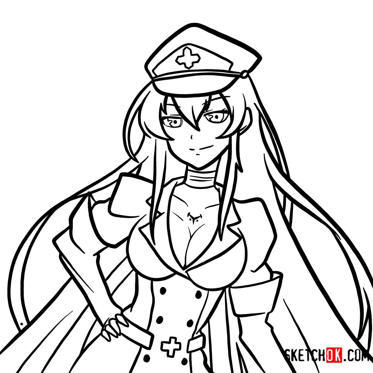 How to draw Esdeath | Akame Ga Kill | Akame ga kill, Akame ga, Guided  drawing