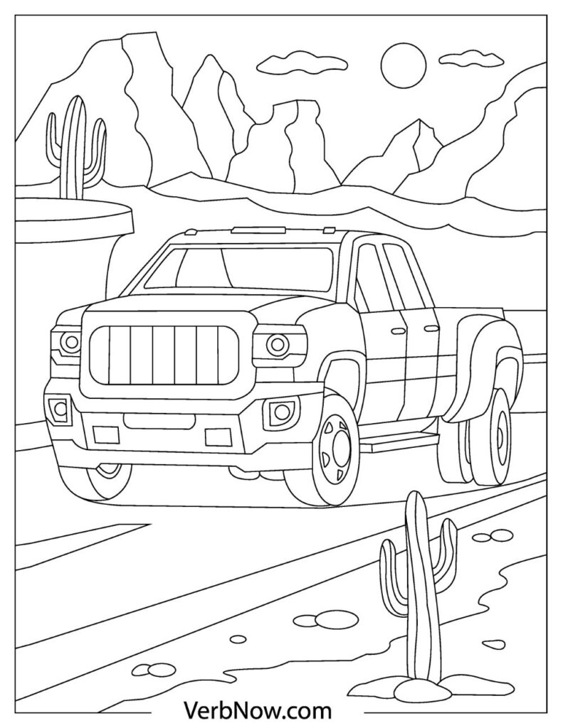 Free CARS Coloring Pages for Download (Printable PDF)