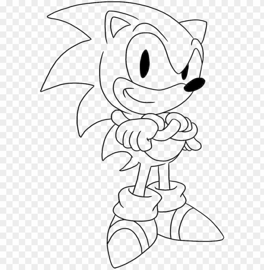 sonic is being issued a thumbs up the hand coloring - sonic coloring book  pages PNG image with transparent background | TOPpng