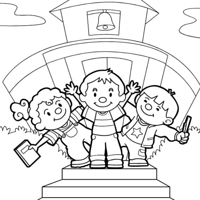 Coloring Pages | Hello Kids Back To School Coloring Pages