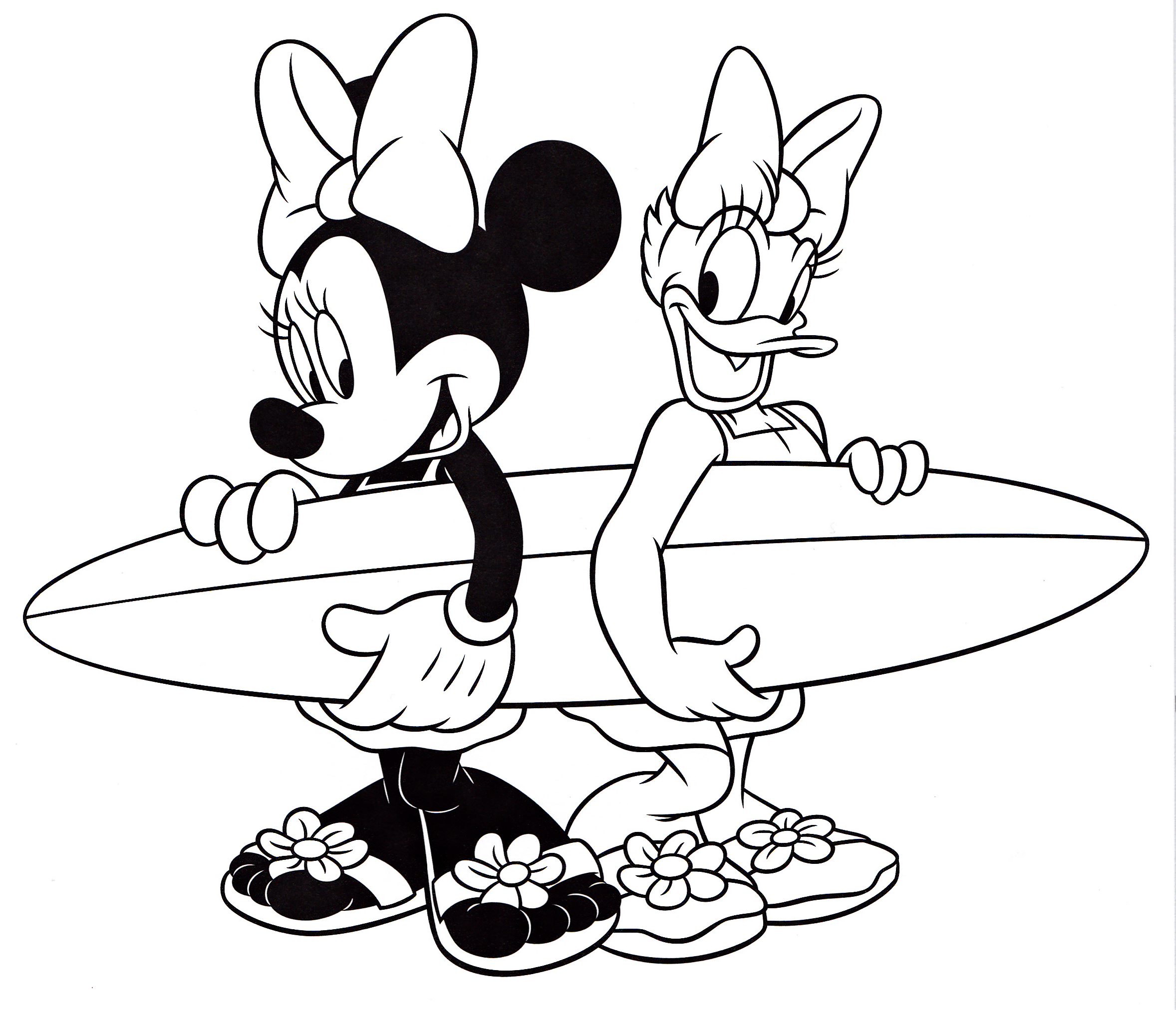 Walt Disney Coloring Pages – Minnie Mouse & Daisy Duck - Walt Disney  Characters Photo (40227494) - Fanpop