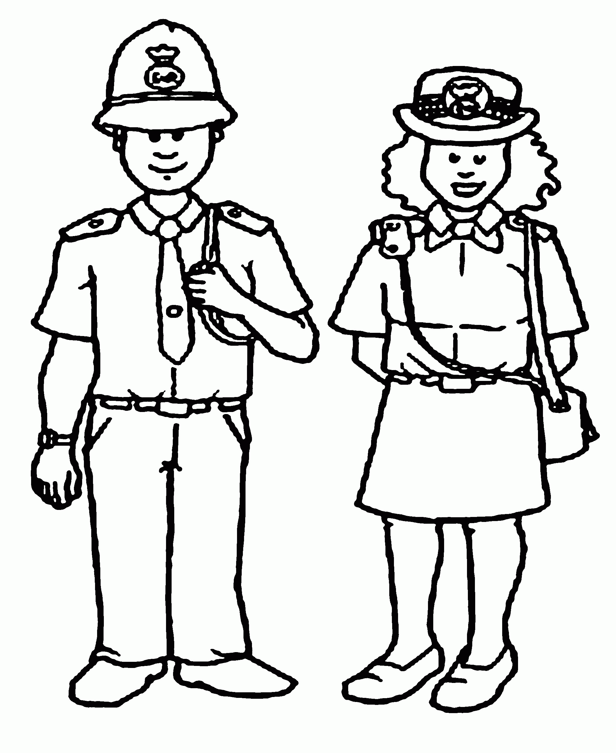 Police Women And Policeman Coloring Pages For Kids #cLO ...