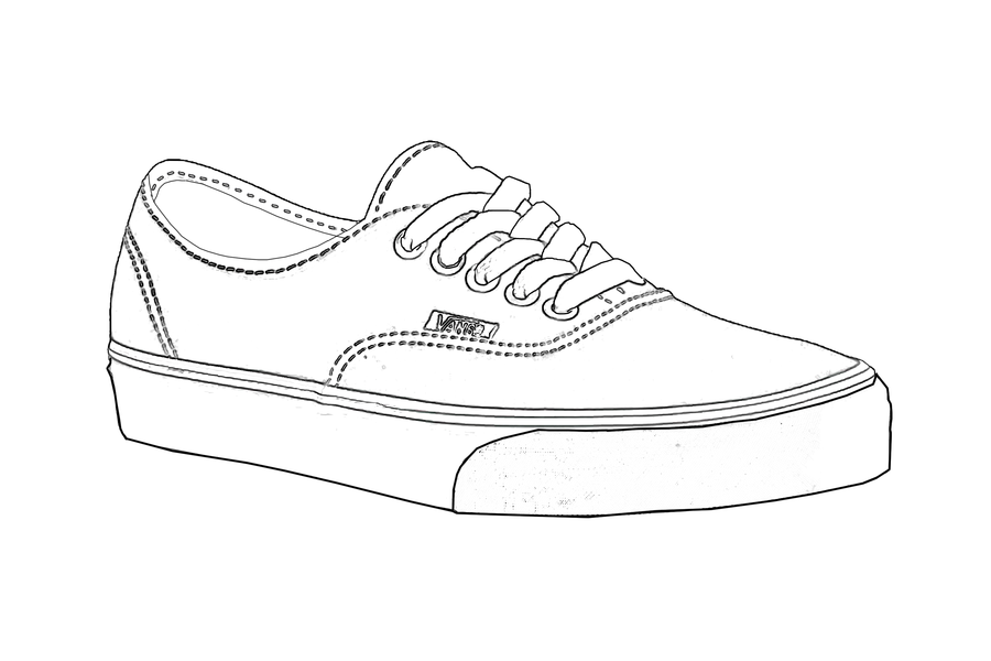 shoe line drawing - Google Search (With images) | Vans, Van ...