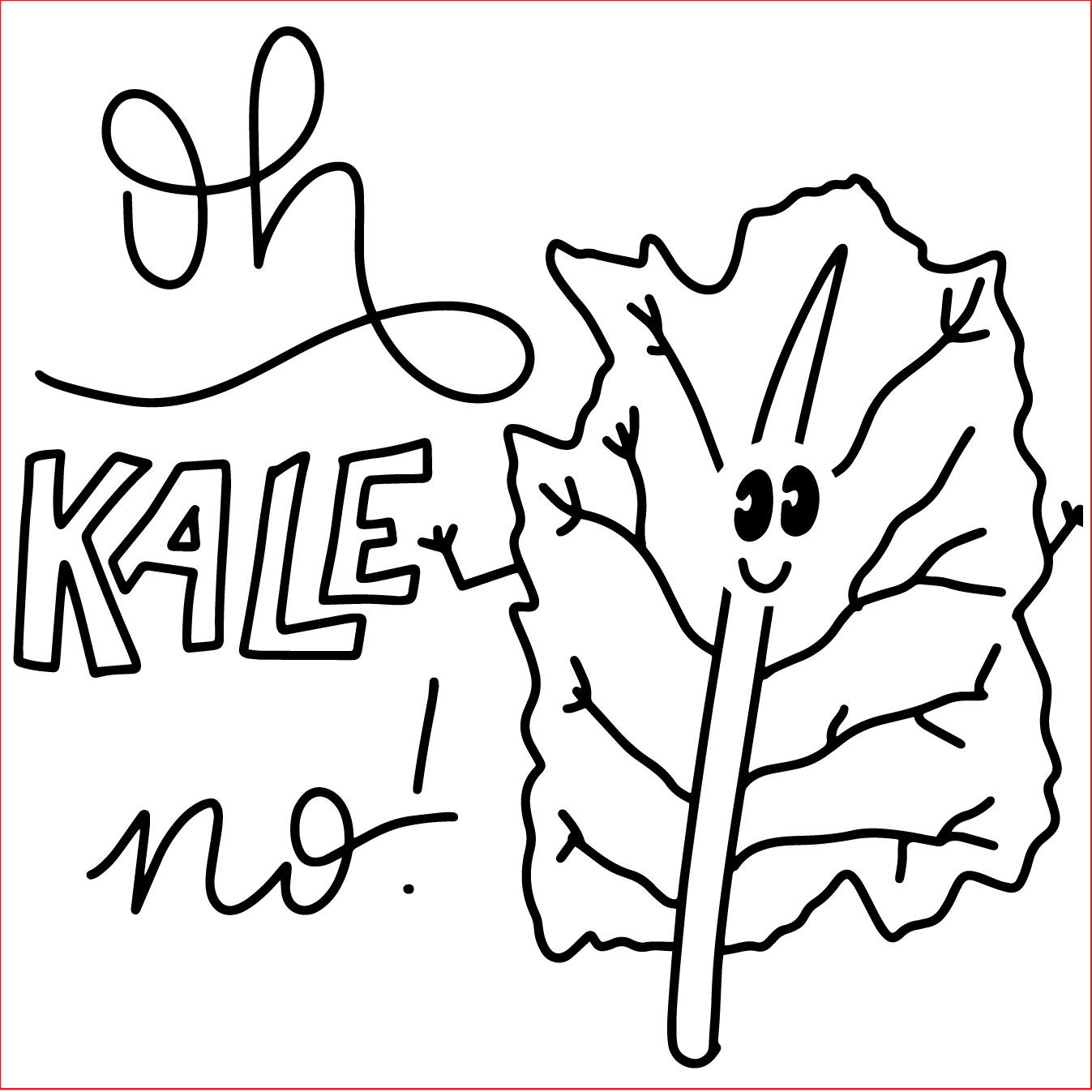Oh Kale No Food Vegetable Hell No Joke Funny Pun Digital - Etsy