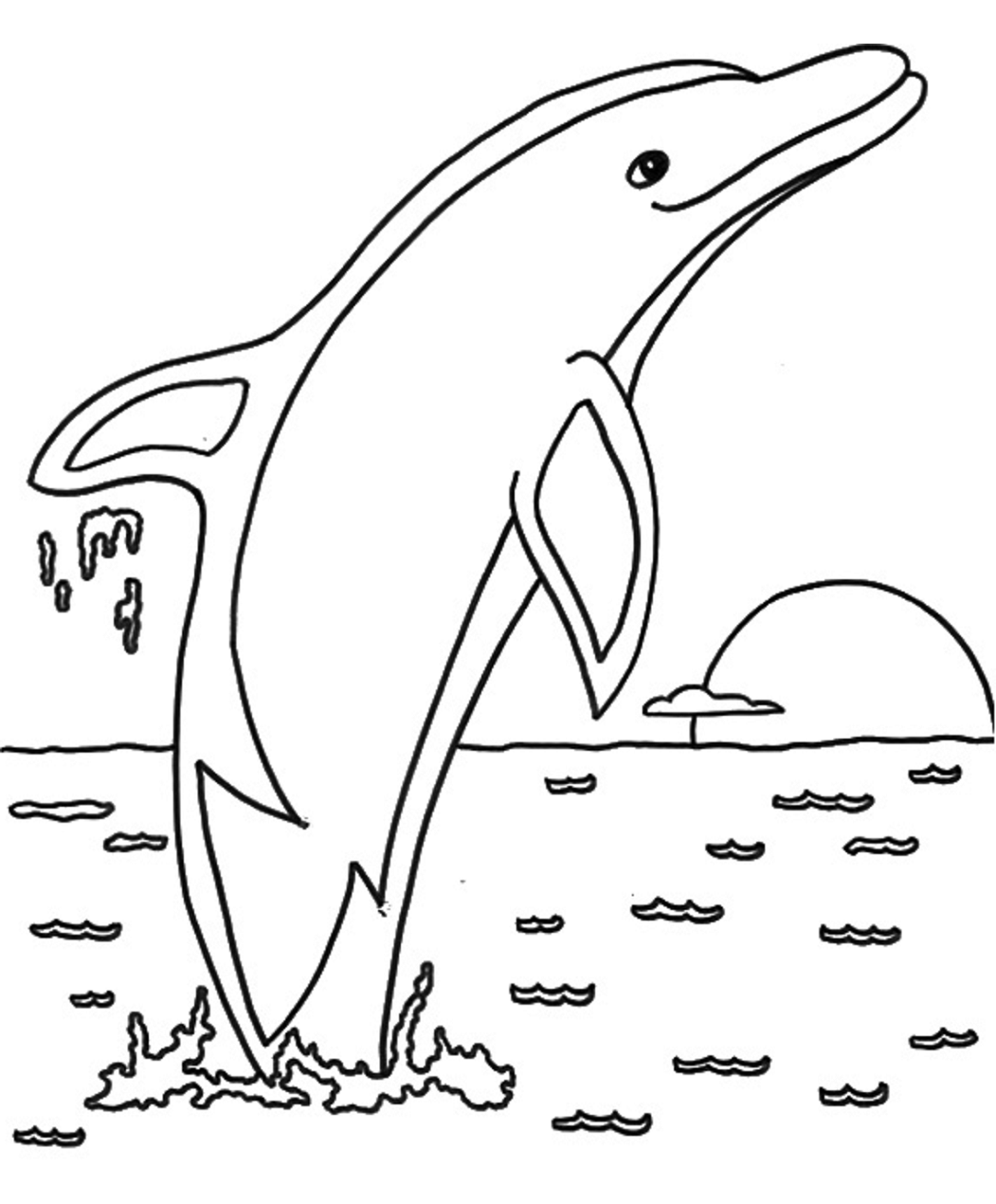 Dolphin Coloring Pages - Free Printable Coloring Pages for Kids