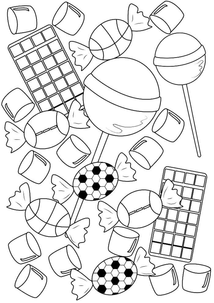 Sweets Coloring Pages - Free coloring ...