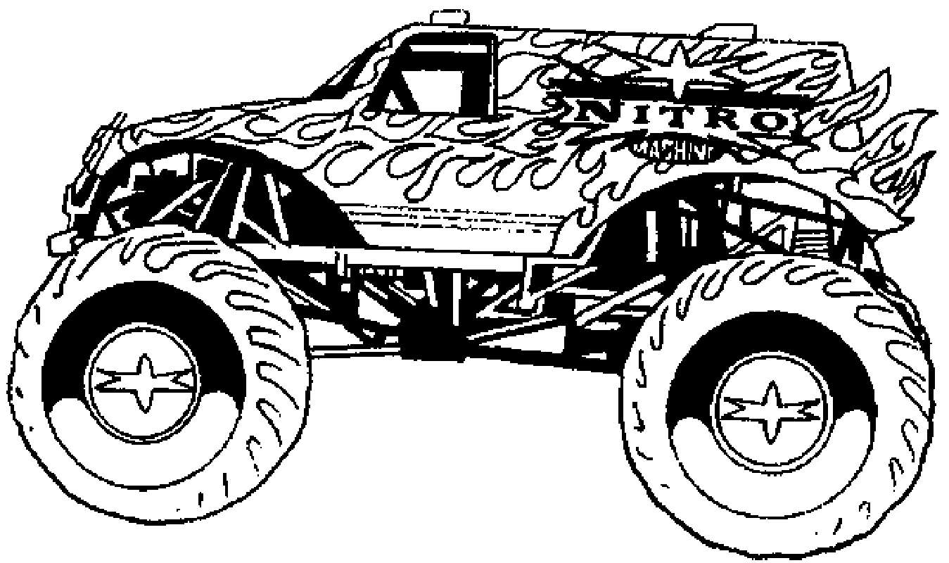 Monster Truck Color Pages Printables - High Quality Coloring Pages
