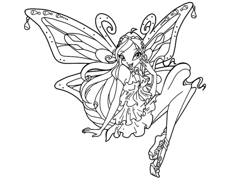Winx Bloom coloring pages for girls