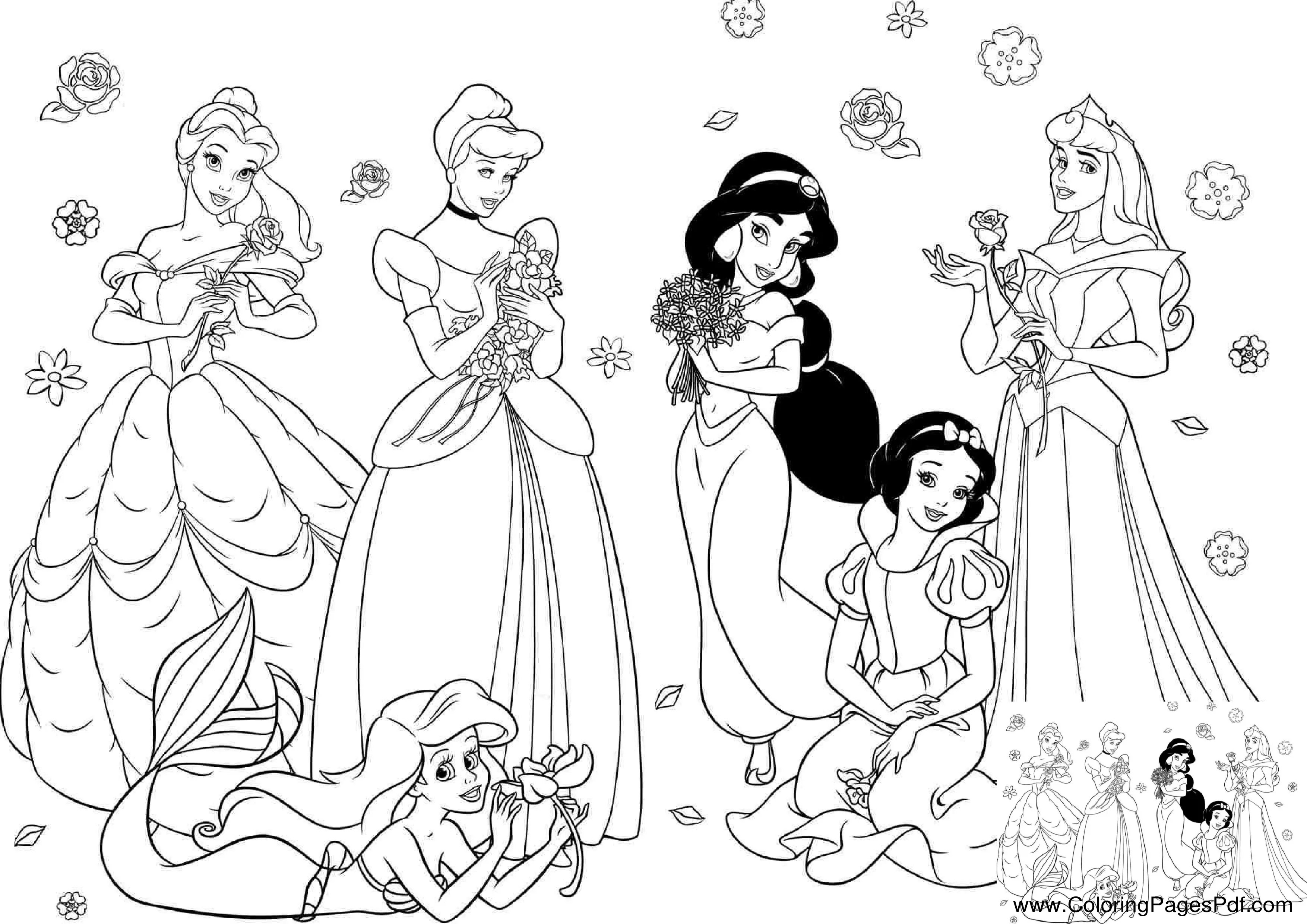 Coloring pages for kids princess