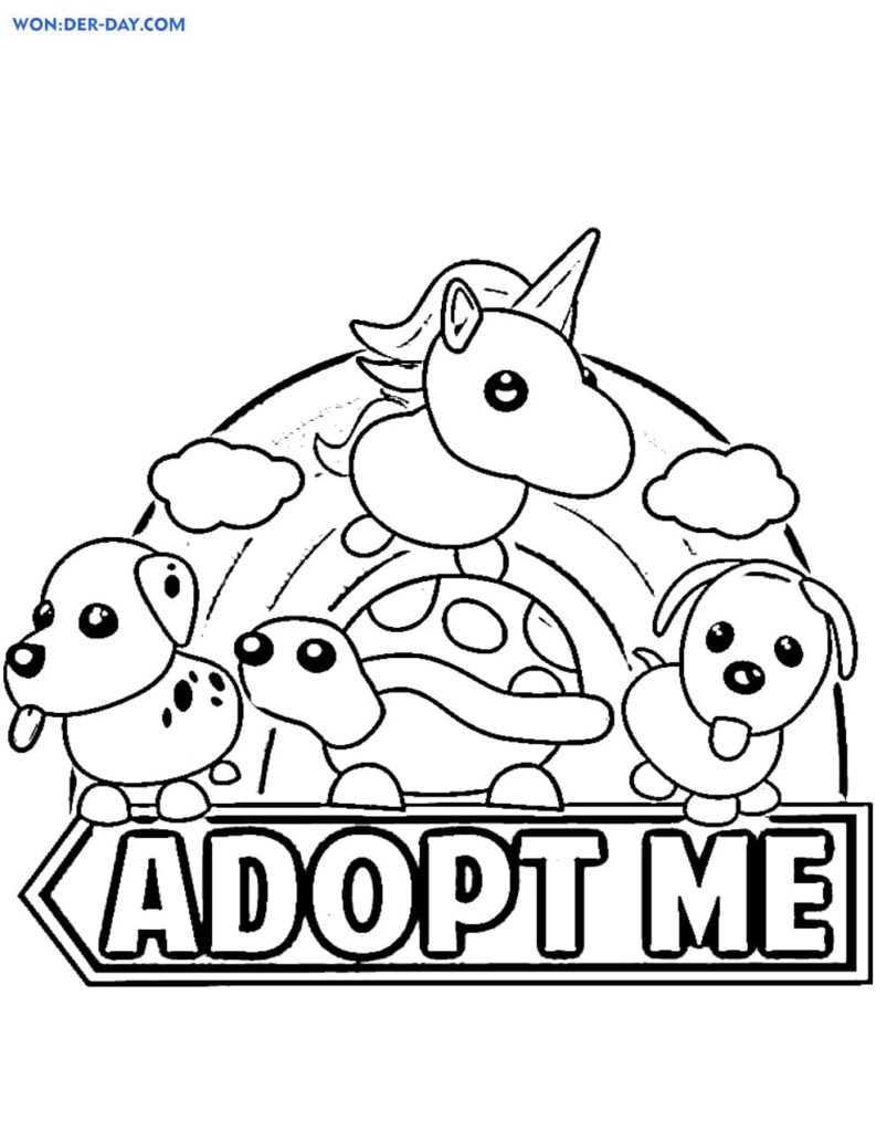 Adopt Me Coloring pages | Wonder-day.com