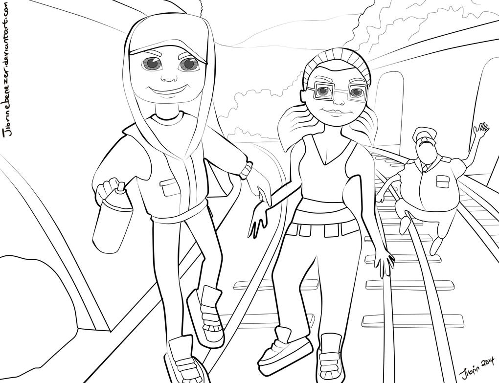 Subway surfer coloring pages