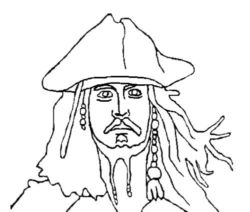 Face Jack Sparrow Pirates Of The Caribbean Coloring Page | Super coloring  pages, Pirate art, Colouring pages