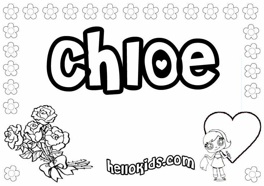 Name coloring pages, Coloring sheets and Girl names