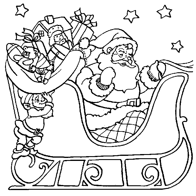 Santa Color Pages. christmas coloring pages free christmas ...