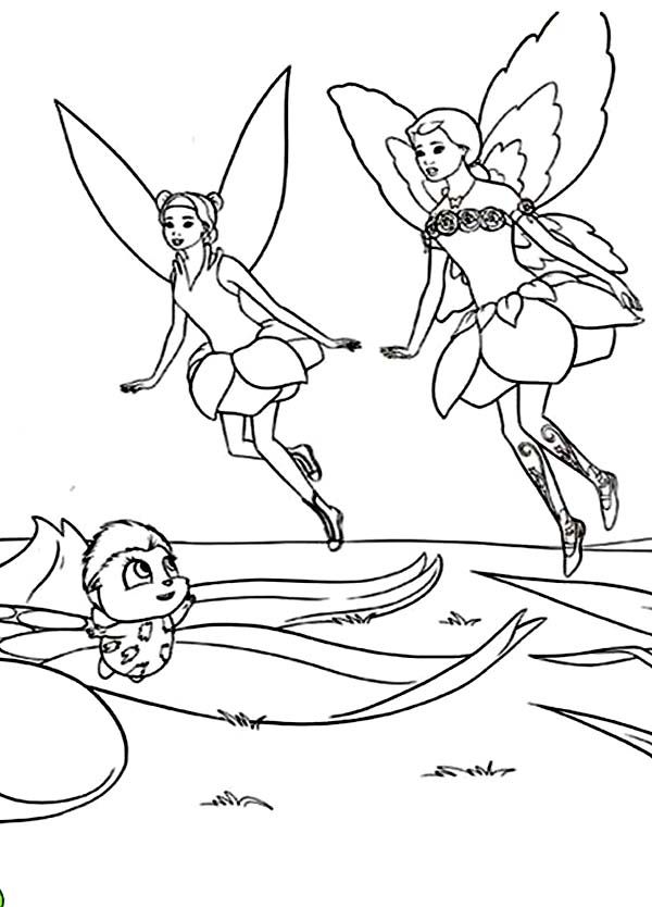 Friends of Barbie Elina in Barbie Fairytopia World Coloring Pages ...