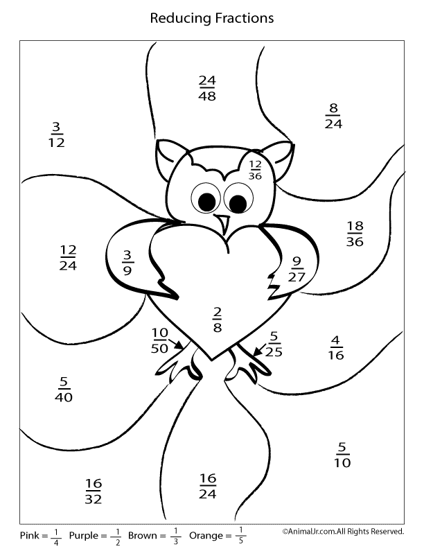 Printable Valentine's Day Multiplication and Fractions Worksheets ...