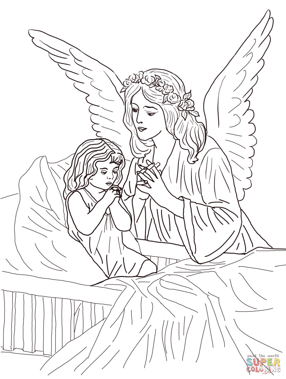 Angel - Coloring Pages for Kids and for Adults