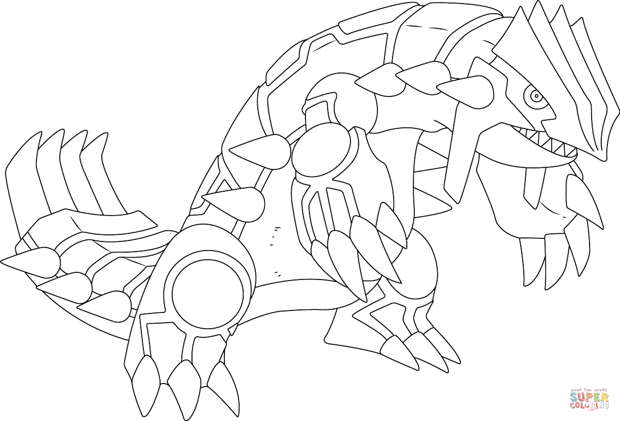 Groudon Pokemon coloring page | Free Printable Coloring Pages