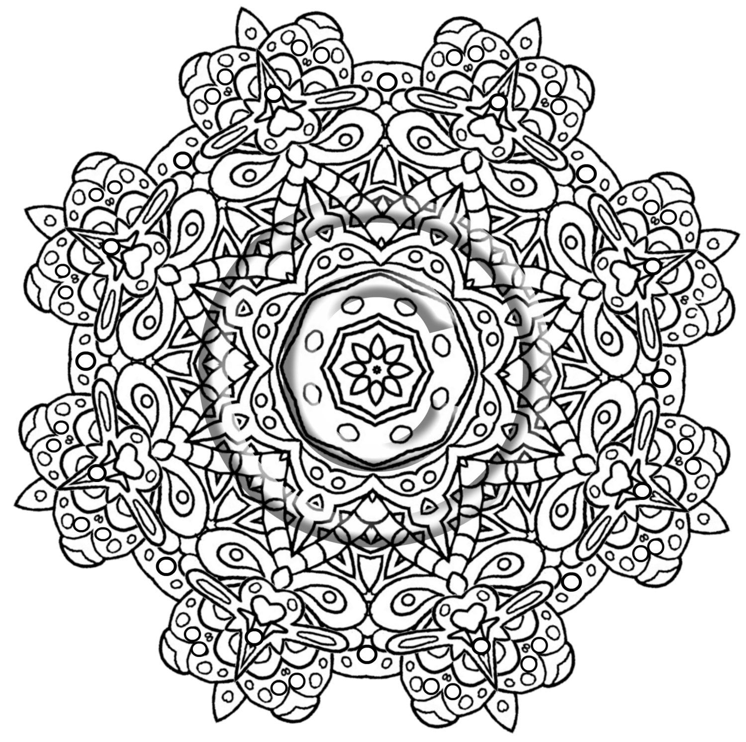 12 Pics of Intricate Flower Coloring Pages - Intricate Mandala ...