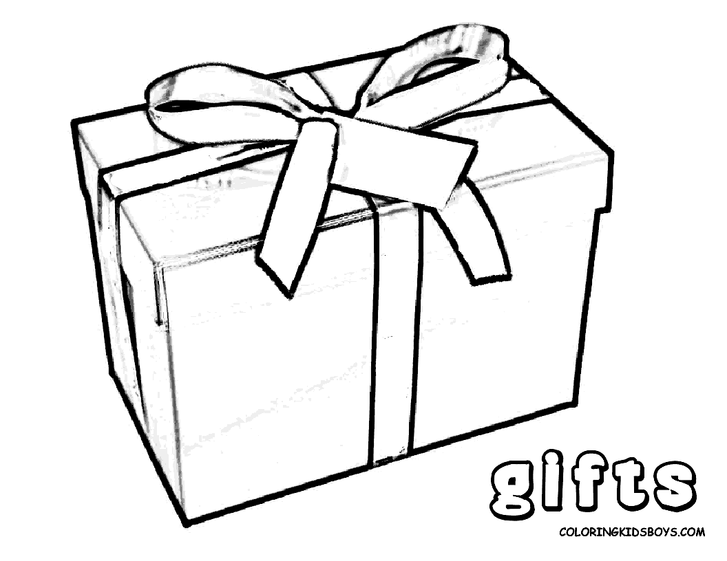 Christmas Gift Box Coloring Page - Get Coloring Pages