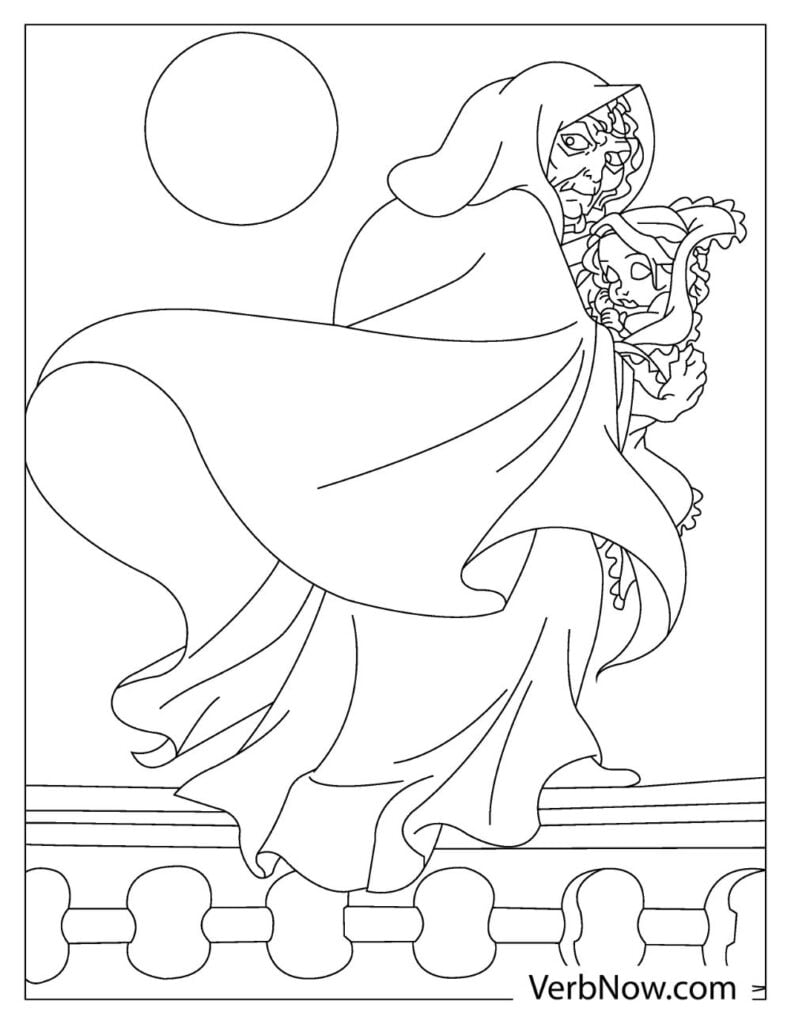 Free WITCHES Coloring Pages & Book for Download (Printable PDF) - VerbNow