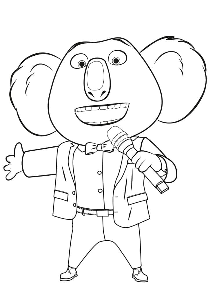 Buster Moon from Sing Movie Coloring Page - Free Printable Coloring Pages  for Kids