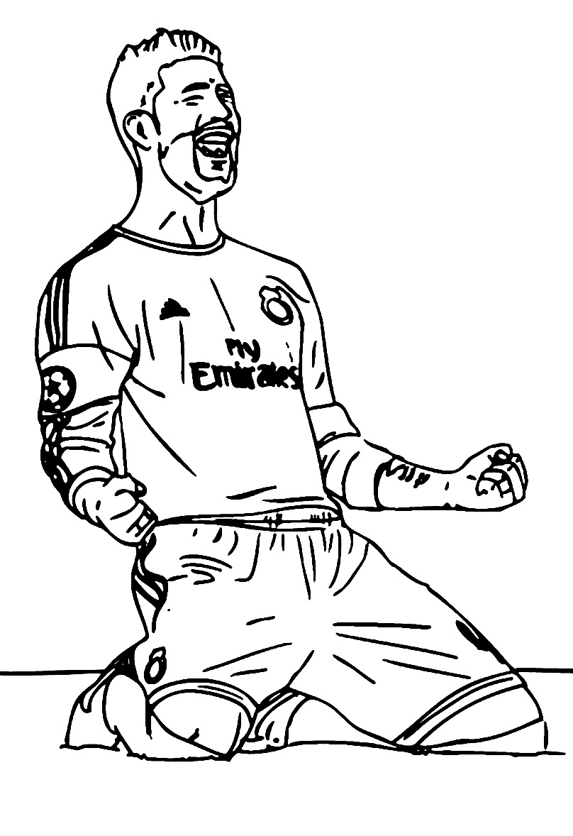 Sergio Ramos 3 Coloring Page - Free Printable Coloring Pages for Kids