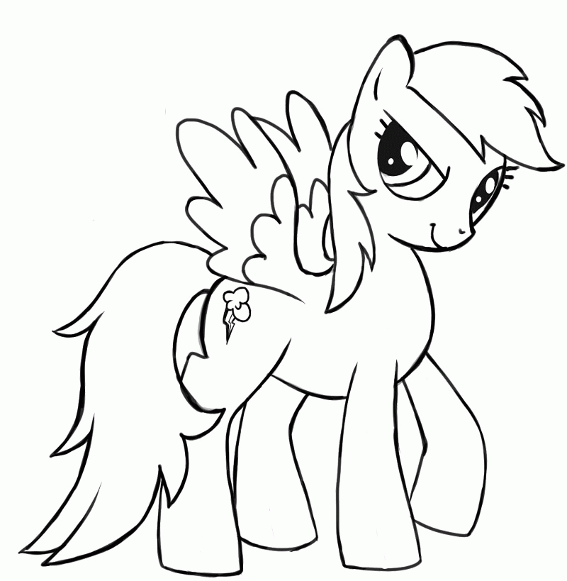 Free Printable Rainbow Dash Coloring Pages - Coloring