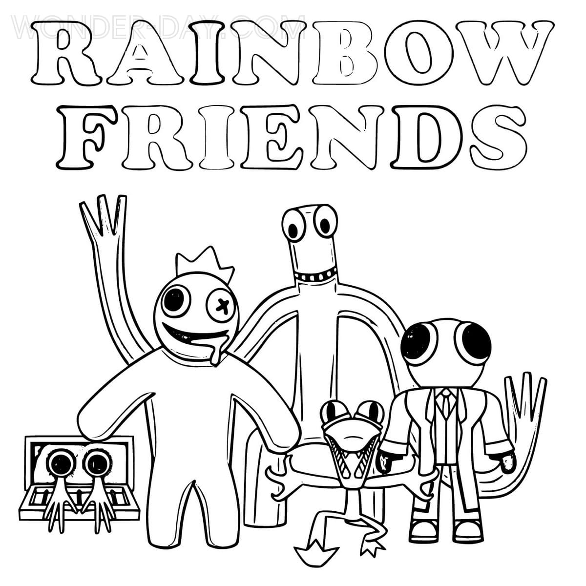 Rainbow Friends Coloring Pages | Print and Color