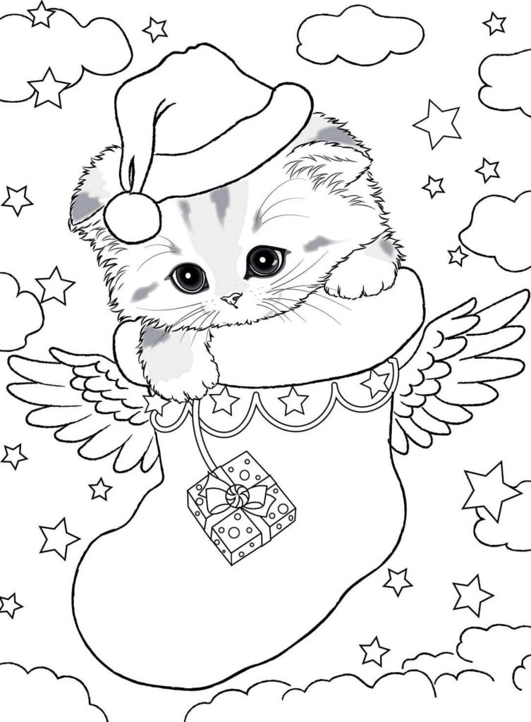 Kitten Coloring pages . 100 Coloring pages for kids