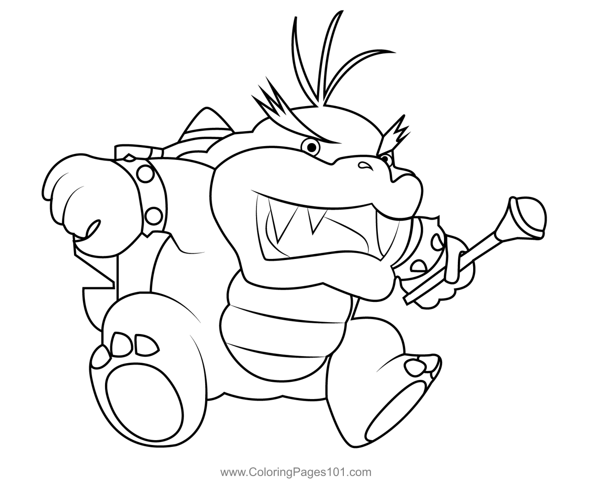 Jr. Morton Koopalings Coloring Page for Kids - Free Koopalings Printable Coloring  Pages Online for Kids - ColoringPages101.com | Coloring Pages for Kids