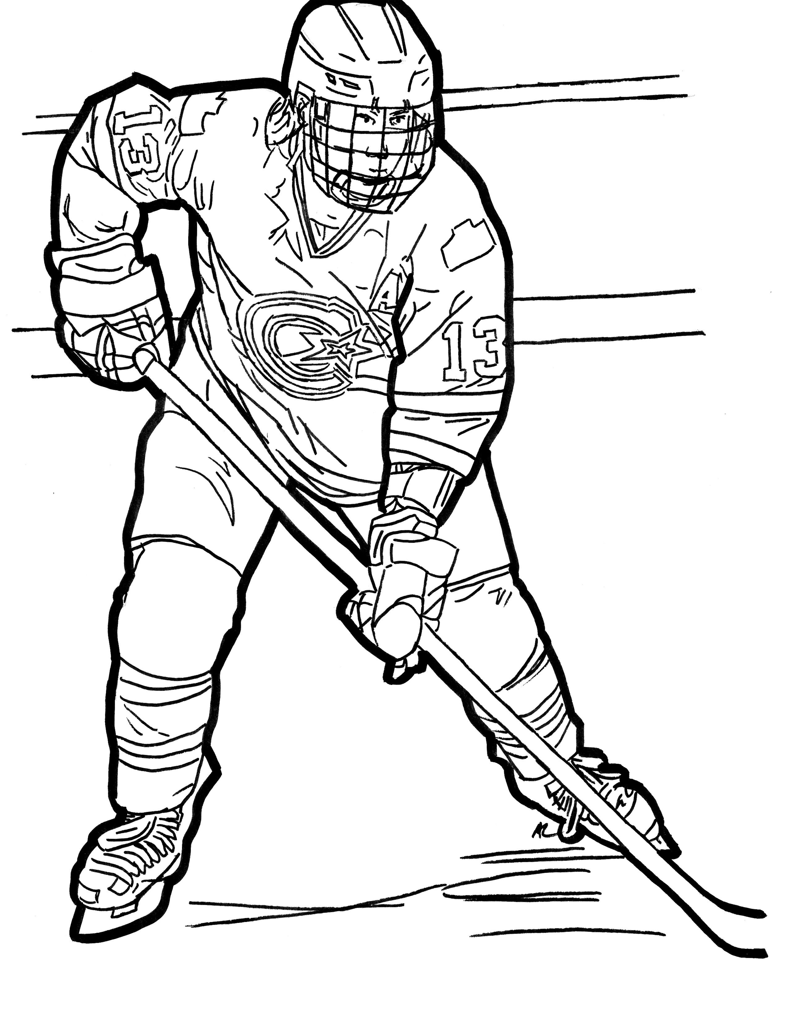 Free Ice Hockey Coloring Pages Pdf - Coloringfolder.com | Ice hockey,  Sports coloring pages, Hockey