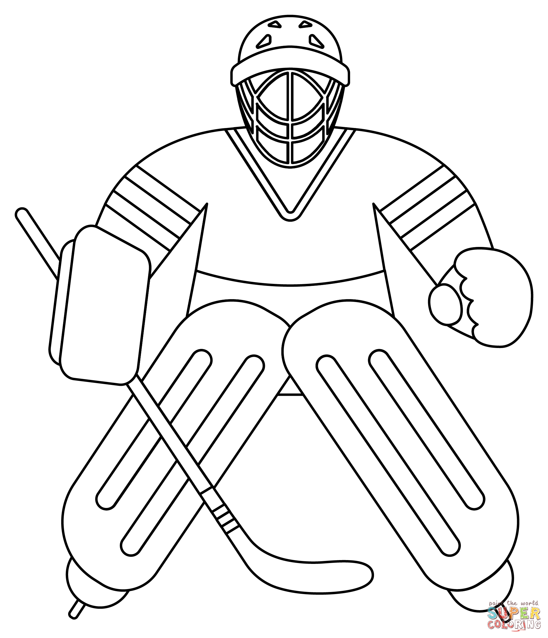 Hockey Goalie coloring page | Free Printable Coloring Pages