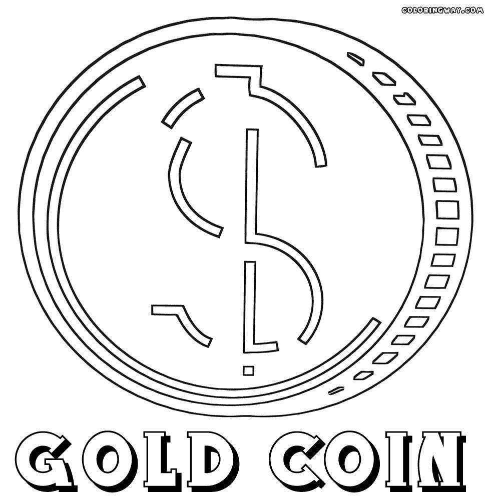 Coin Coloring Pages Ideas