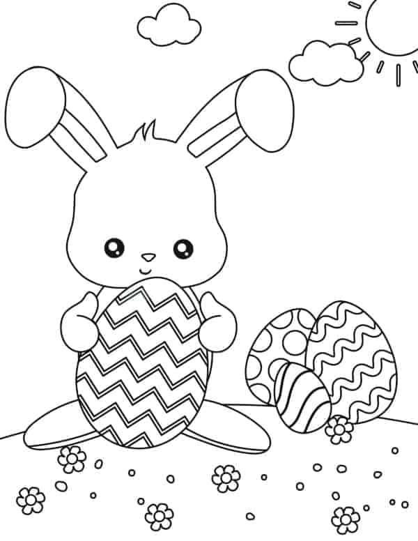 6 Free Coloring Pages for Easter | Easter Bunny | Printable | PDF