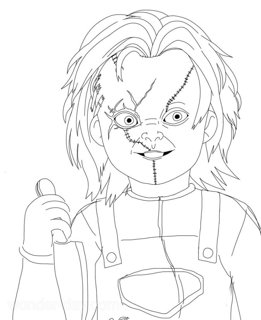 Chucky Coloring Pages | WONDER DAY — Coloring pages for children and adults