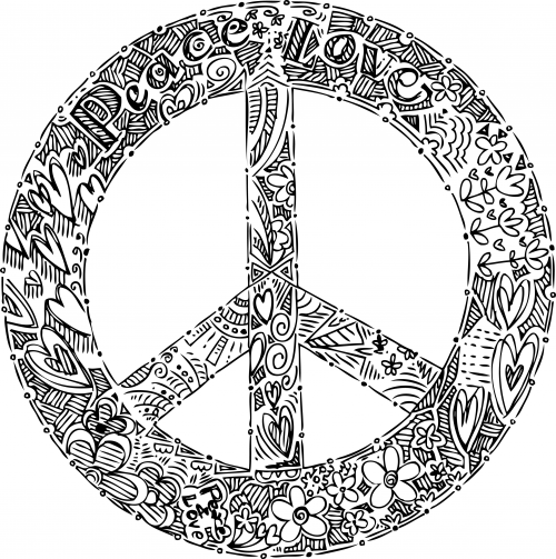Doodle Coloring Page – Peace Sign - KidsPressMagazine.com