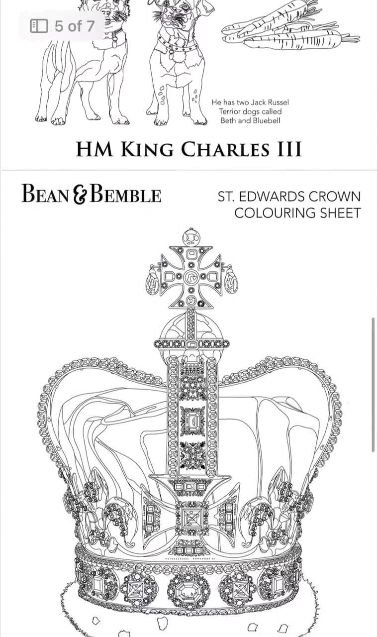 King Charles III Coronation Colouring Sheets Printable - Etsy
