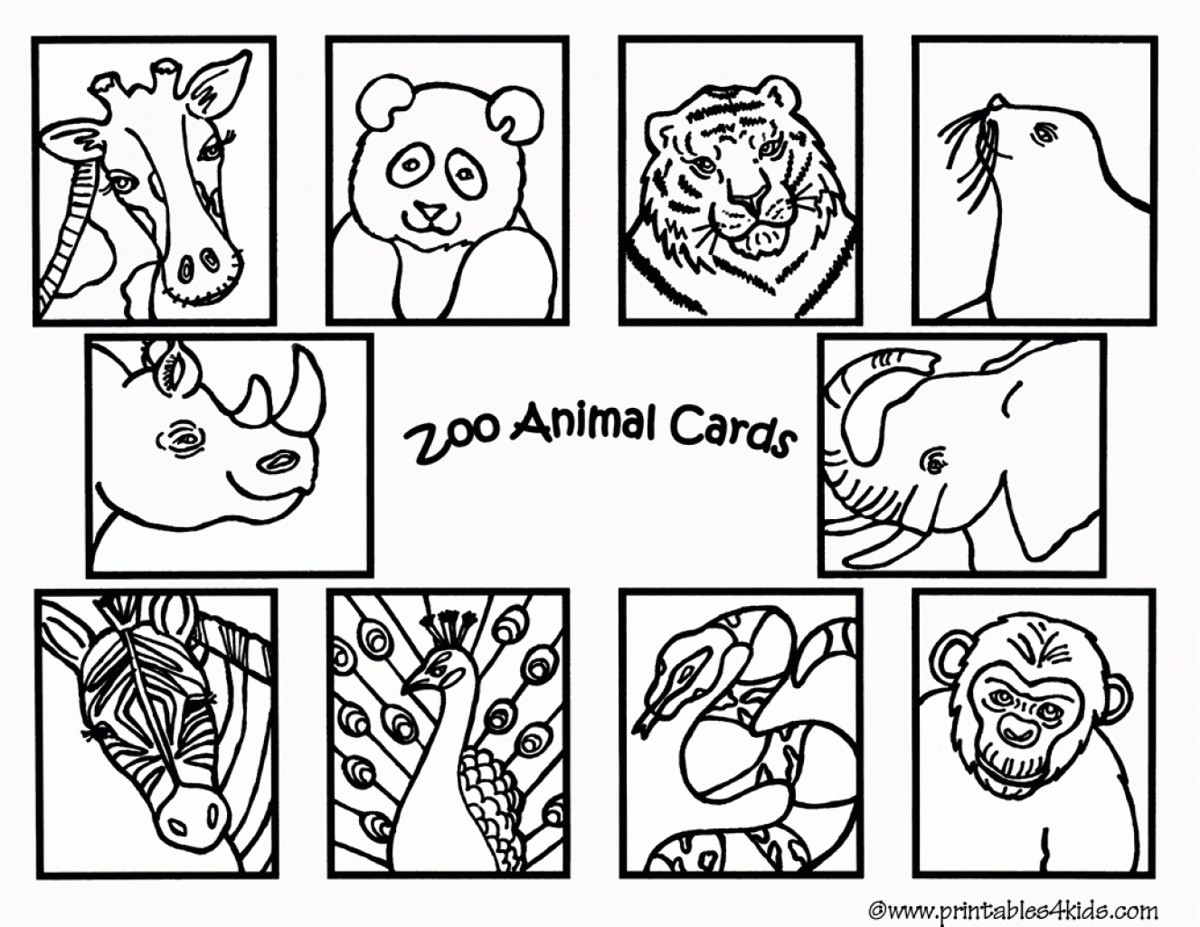 Zoo Animals Coloring Pages Zoo Coloring Pages Printable Coloring ...