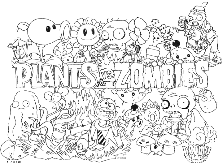 Plants Vs Zombies Coloring Pages To Color For Image Inspirations – azspring