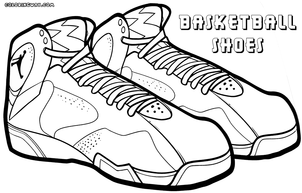 Basketball Shoes Coloring Pages - Coloring Nation