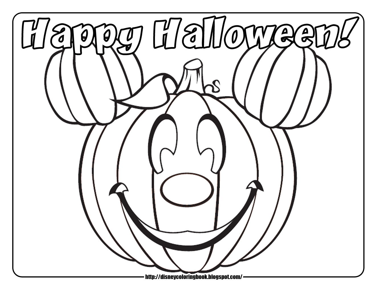 Disney Halloween Pumpkin Coloring Pages ...